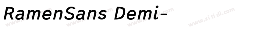 RamenSans Demi字体转换